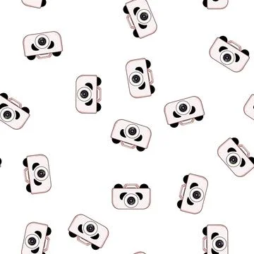 Pattern Panda toy camera creating fun memorable childhood moments 스톡 일러스트