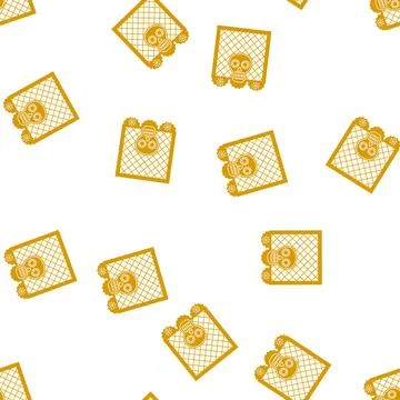 Pattern Papel picado banner with sugar skull design イラスト素材