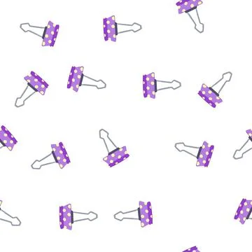 Pattern paper binder clip cartoon vector Stock Illustration