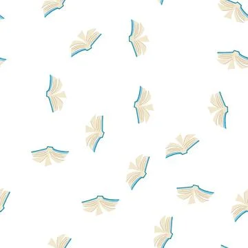 Pattern paper book open cartoon vector Stock Illustration