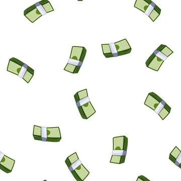 Pattern paper cash stack cartoon vector Illustrazione stock