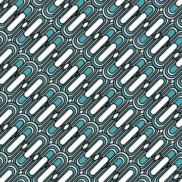 Pattern with paper clips Stock Illustration