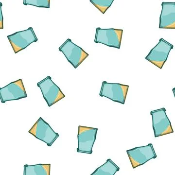 Pattern paper coffee packaging cartoon vector Stock Illustration