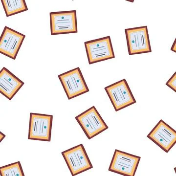 Pattern paper diploma cartoon vector 스톡 일러스트