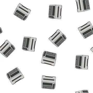 Pattern paper fax machine cartoon vector Stockillustratie