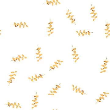 Pattern paper gold leaves cartoon vector Stock Illustration