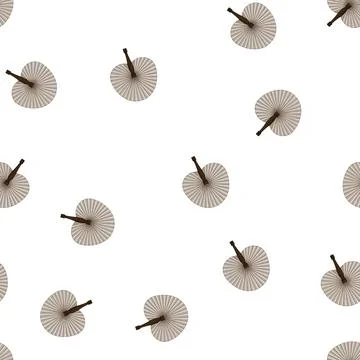 Pattern paper hand fan cartoon vector Stock Illustration