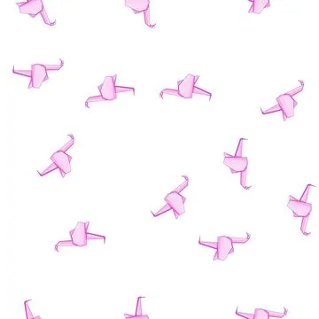 Pattern paper origami animals cartoon vector 库存插图