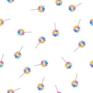 Pattern paper pinwheel toy cartoon vector Stockillustratie