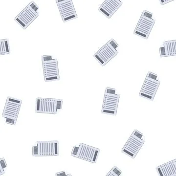 Pattern paper receipt cartoon vector Illustrazione stock