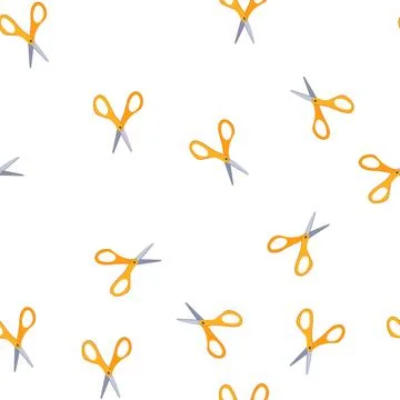 Pattern paper scissor cartoon vector Stock Illustration