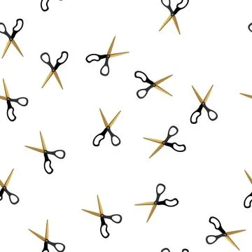 Pattern paper scissor cut cartoon vector Stock Illustration