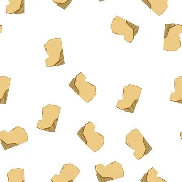 Pattern paper torn cardboard cartoon vector Stock Illustration