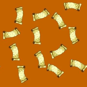 Pattern papyrus old sketch hand drawn Illustrazione stock