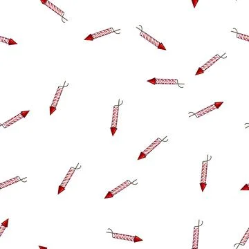 Pattern party firework rocket cartoon vector 스톡 일러스트