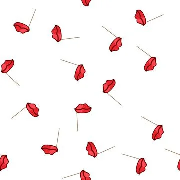 Pattern party photo booth prop cartoon vector イラスト素材