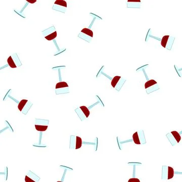 Pattern party wine glass cartoon vector Stock Illustration