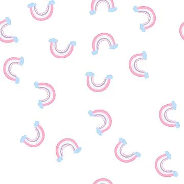 Pattern pastel baby boho rainbow cartoon vector Stockillustratie