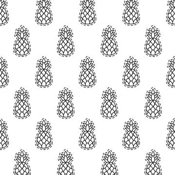 Pattern patches of fresh pineapples Illustrazione stock