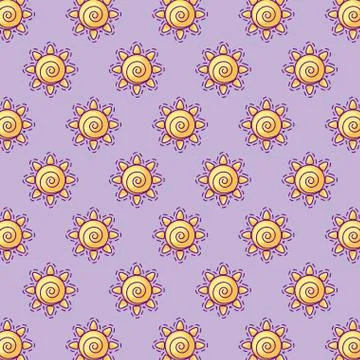 Pattern patches of hot sun icon 库存插图