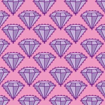 Pattern of patches with precious diamonds イラスト素材