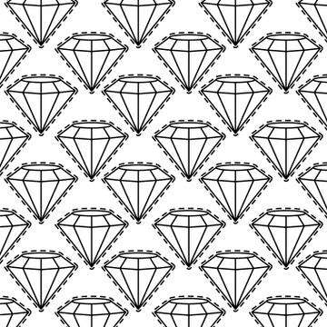 Pattern of patches with precious diamonds イラスト素材