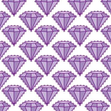 Pattern of patches with precious diamonds Illustrazione stock