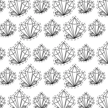 Pattern patches of quartz rocks icons 库存插图