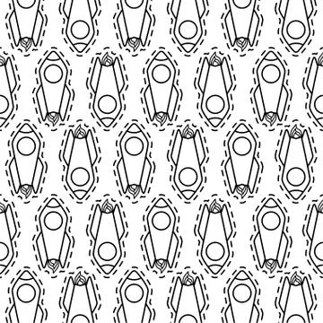 Pattern patches of rocket startup icon Stock Illustration