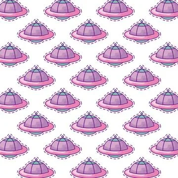 Pattern patches of unidentified flying objects Illustrazione stock