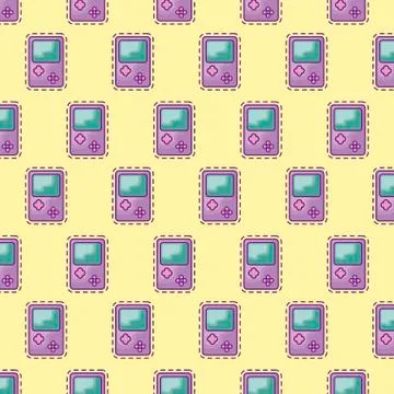 Pattern patches of video games handle イラスト素材