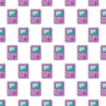 Pattern patches of video games handle Illustrazione stock