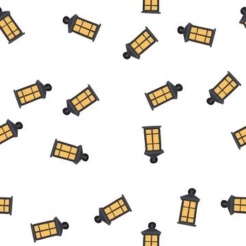 Pattern pathway exterior lamp cartoon vector Stock Illustration