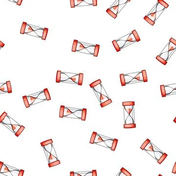 Pattern patience sand timer kids cartoon vector Stock Illustration