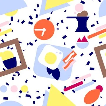 Pattern pattern for fabric, paper. Abstract seamless, retro pattern Stock Illustration