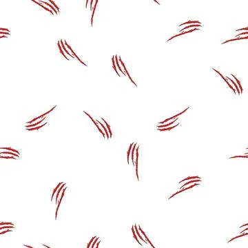 Pattern paw claw scratch cartoon vector Illustrazione stock