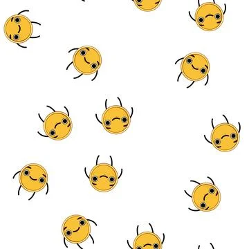 Pattern payment coin character cartoon vector 스톡 일러스트
