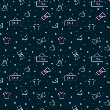 Pattern Payment in the online store. Background for textiles with icons the Illustrazione stock