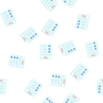 Pattern payment tax form cartoon vector Illustrazione stock
