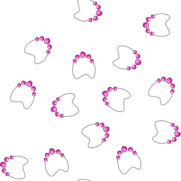 Pattern pearl beads necklace cartoon vector Stock Illustration