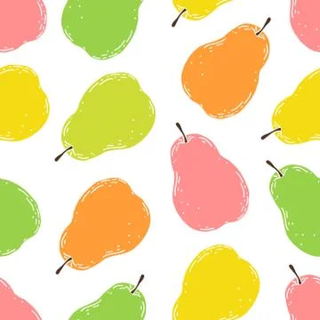 Pattern with pears Stock Illustration