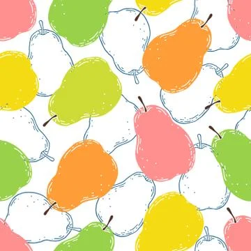 Pattern with pears Stock Illustration
