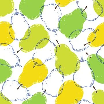 Pattern with pears Stock Illustration