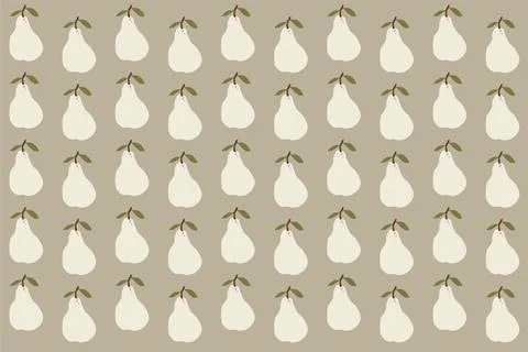 Pattern of pears. Vector background with pear patterns. Background with pear Stock Illustration