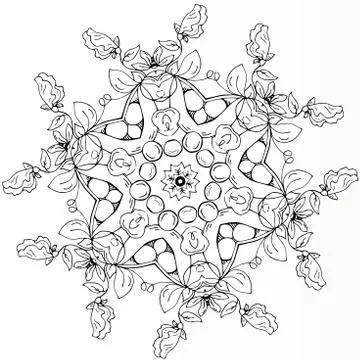 Pattern in peas style for colloring Stock Illustration