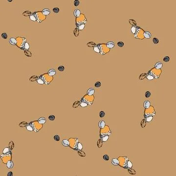 Pattern pebble sketch hand drawn Ilustração Stock