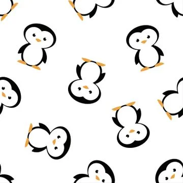 Pattern with penguins Stock Illustration