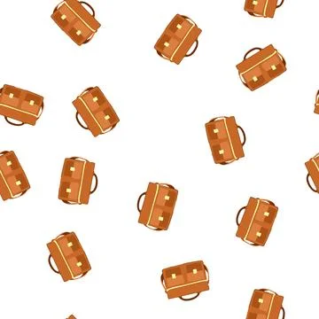 Pattern people briefcase leather cartoon vector イラスト素材
