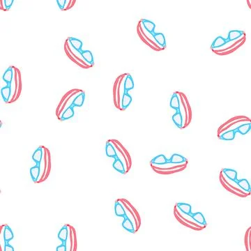 Pattern people pool goggles cartoon vector イラスト素材