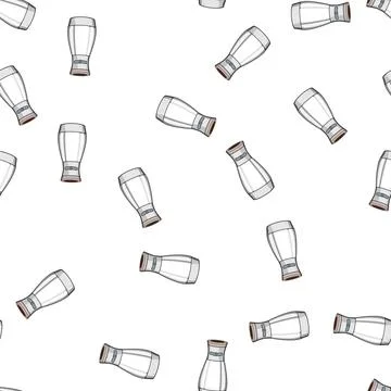 Pattern pepper spice grinder cartoon vector Stock Illustration